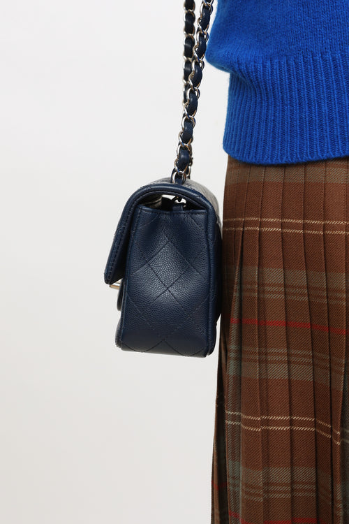 Chanel Navy Caviar Classic Flap Shoulder Bag