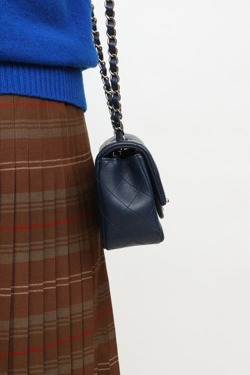 Chanel Navy Caviar Classic Flap Shoulder Bag