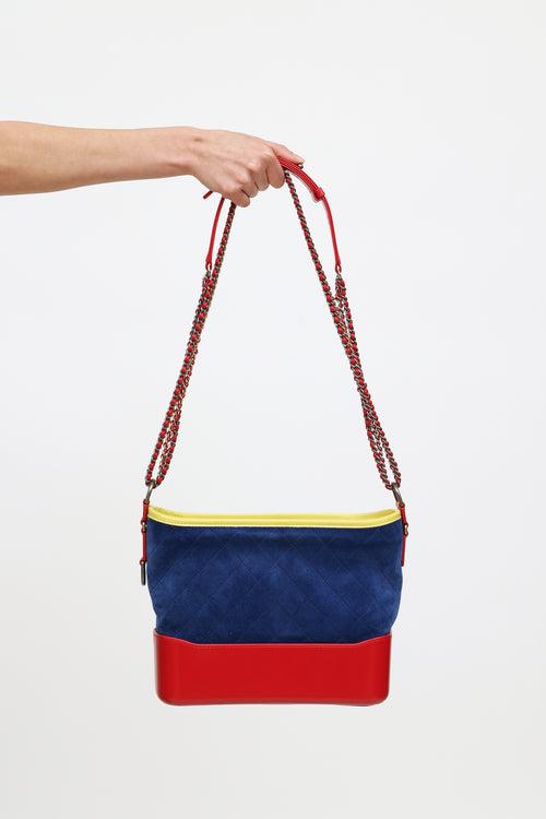 Chanel 2017 Blue 
Red Medium Gabrielle Bag