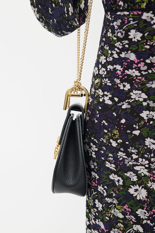 Chloé Black Leather Drew Shoulder Bag