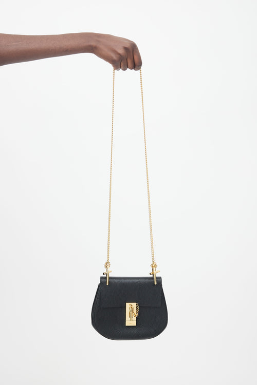 Chloé Black Leather Drew Shoulder Bag