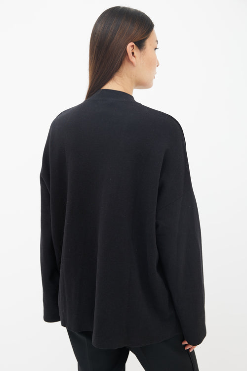 Chloé Black 
White Wool Knit Sweater