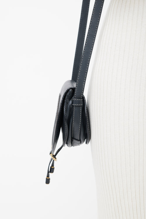 Chloé Black Leather Mini Marcie Shoulder Bag