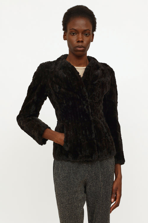 Chloe Dark Brown Vintage Fur Jacket