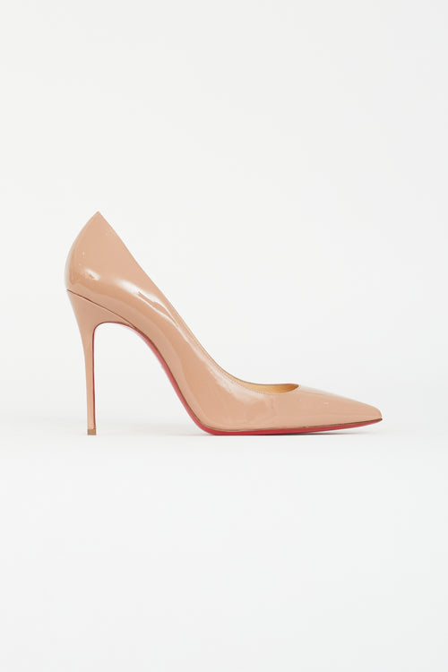 Christian Louboutin Beige Patent So Kate 110mm Pump