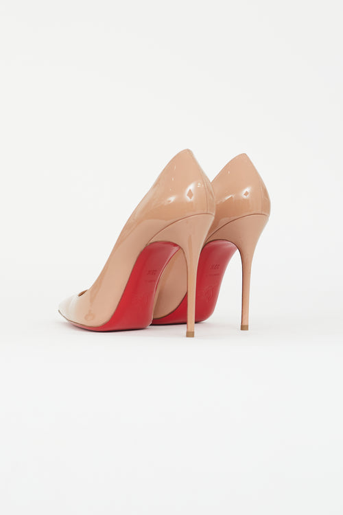 Christian Louboutin Beige Patent So Kate 110mm Pump