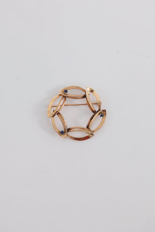 Fine Jewelry Circle Sapphire Brooch