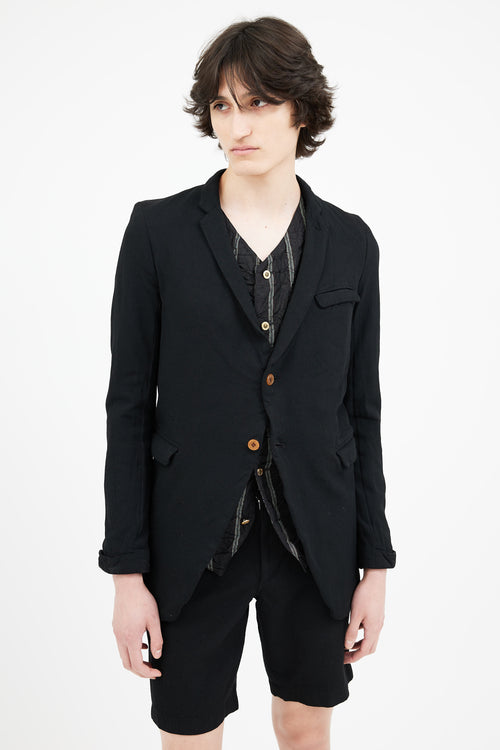 Comme des Garçons Black Dyed Polyester Blazer