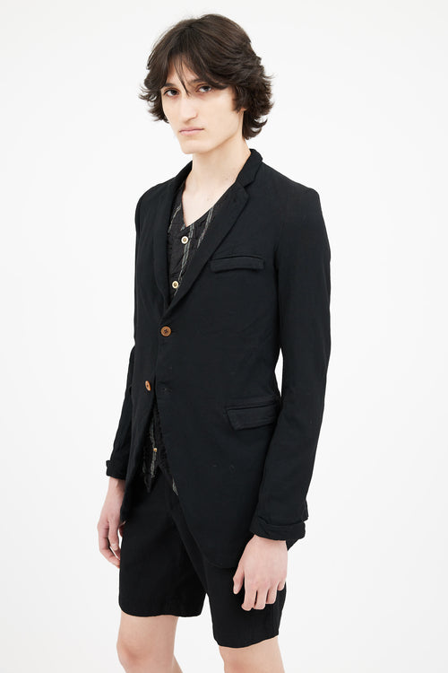 Comme des Garçons Black Dyed Polyester Blazer