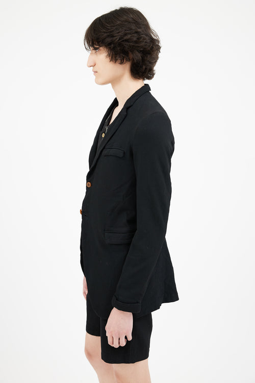 Comme des Garçons Black Dyed Polyester Blazer