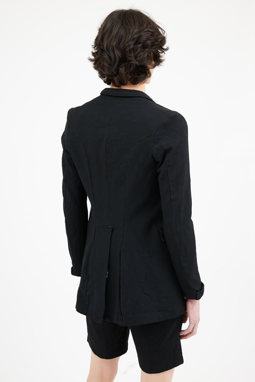 Comme des Garçons Black Dyed Polyester Blazer