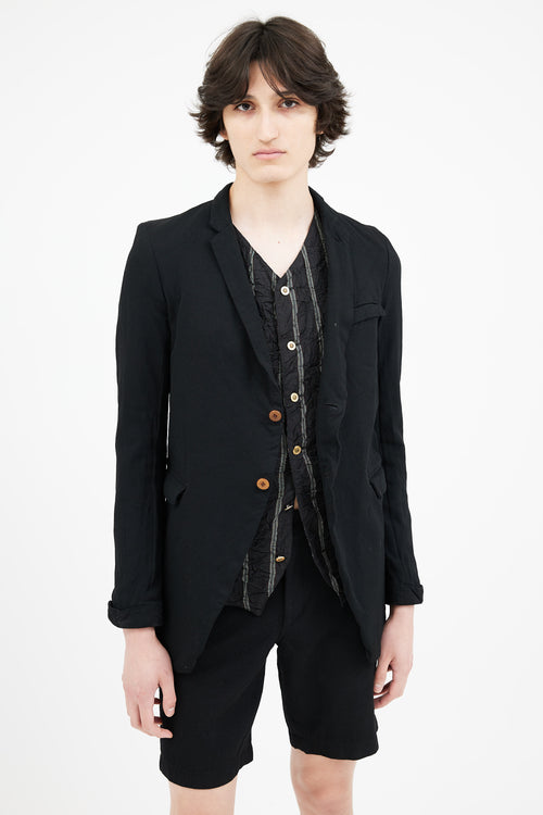 Comme des Garçons Black Dyed Polyester Blazer