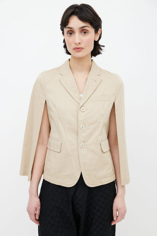 Comme des Garçons Beige Cape Blazer