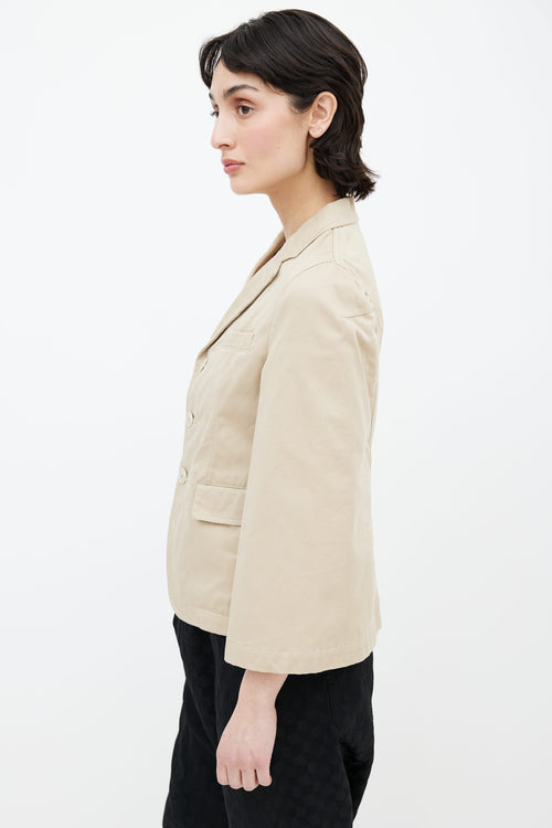 Comme des Garçons Beige Cape Blazer