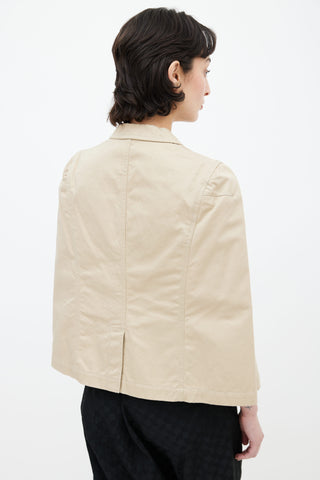 Comme des Garçons Beige Cape Blazer