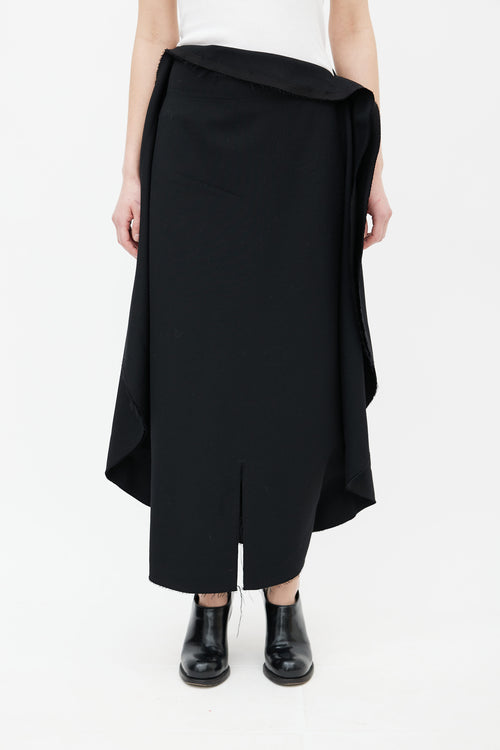 Comme des Garçons Black Circle Cut Midi Skirt