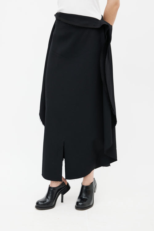 Comme des Garçons Black Circle Cut Midi Skirt