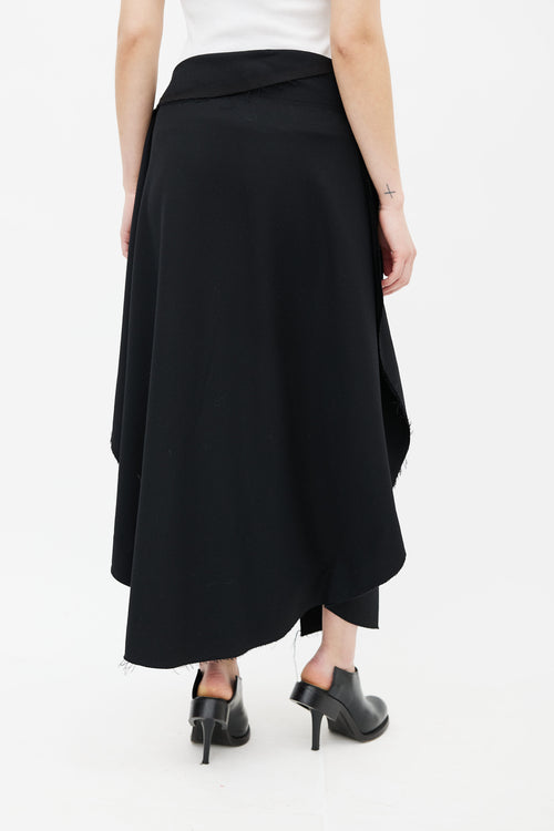 Comme des Garçons Black Circle Cut Midi Skirt