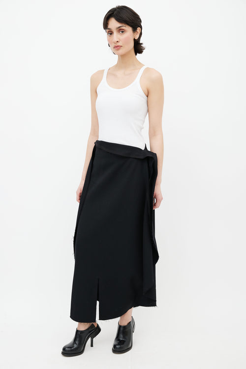 Comme des Garçons Black Circle Cut Midi Skirt