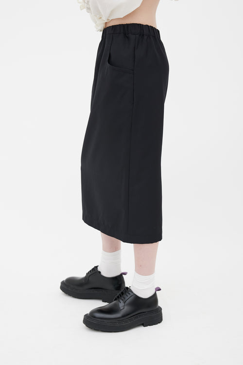 Comme des Garçons FW10 Black Straight Midi Skirt