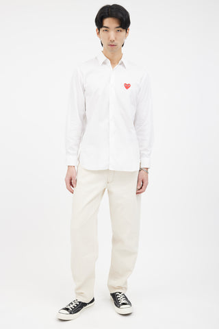 Comme des Garçons PLAY White Cotton Shirt