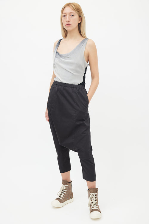 Comme des Garçons Black Drop Seat Slim Leg Capri