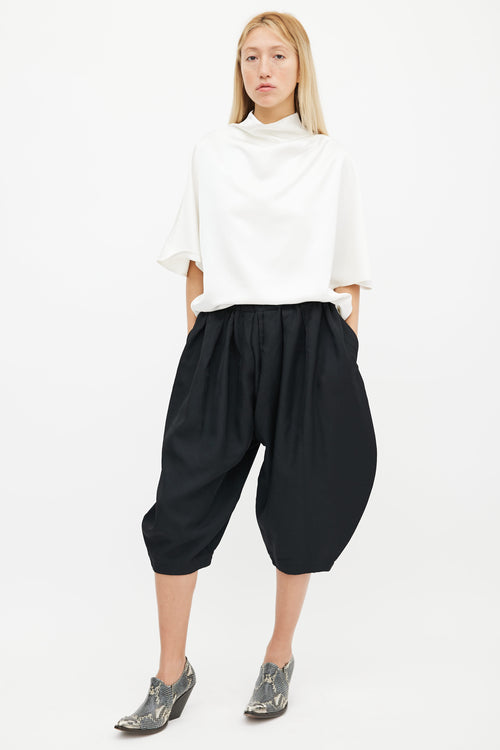 Comme des Garçons Black Multi Pleated Drop Seat Pant