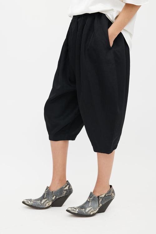 Comme des Garçons Black Multi Pleated Drop Seat Pant