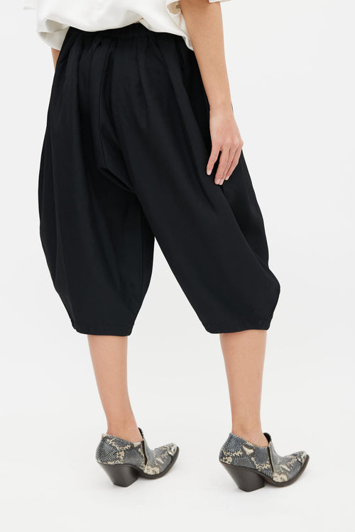 Comme des Garçons Black Multi Pleated Drop Seat Pant