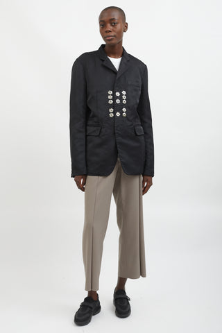 Comme des Garçons Black Multi Snapped Button Blazer