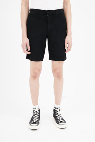 Comme des Garçons Black Wool Mid Rise Short