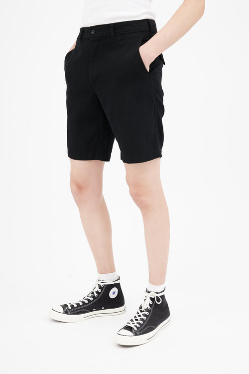 Comme des Garçons Black Wool Mid Rise Short