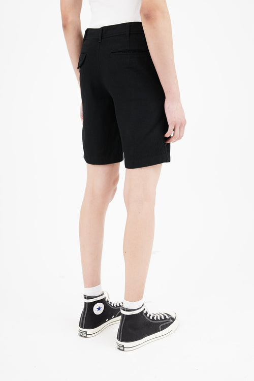 Comme des Garçons Black Wool Mid Rise Short