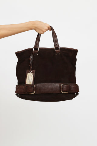 Dolce 
Gabbana Brown Suede Miss Loop Bag