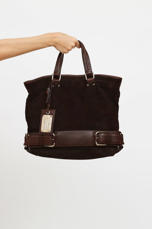 Dolce 
Gabbana Brown Suede Miss Loop Bag