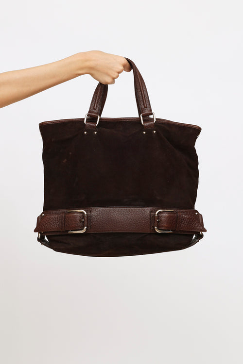 Dolce 
Gabbana Brown Suede Miss Loop Bag