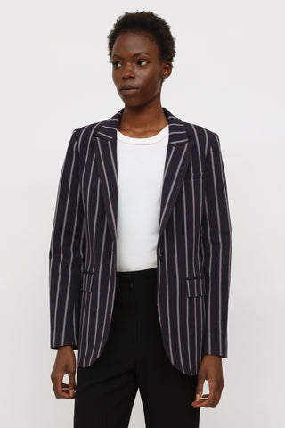 Navy 
Blue Stripe Blazer Derek Lam