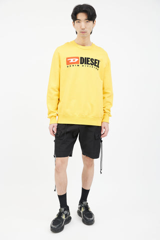 Diesel Yellow Embroidered Logo Sweatshirt