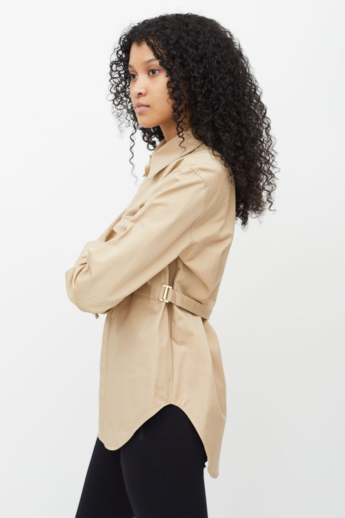 Dion Lee Beige Belted Utility Shirt