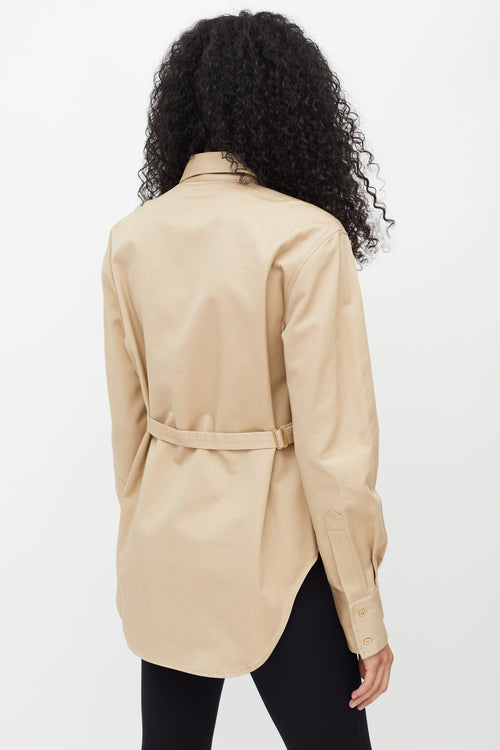 Dion Lee Beige Belted Utility Shirt