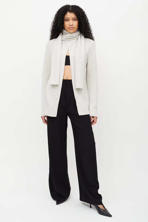 Dion Lee Grey Knit Scarf  Cardigan