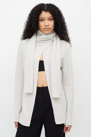 Dion Lee Grey Knit Scarf  Cardigan