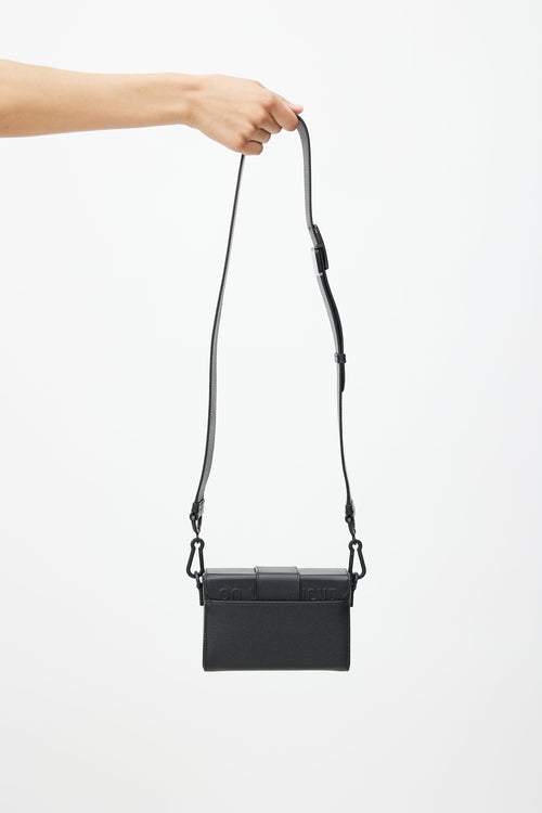 Dior Black Ultramatte 30 Montaigne Box Shoulder Bag