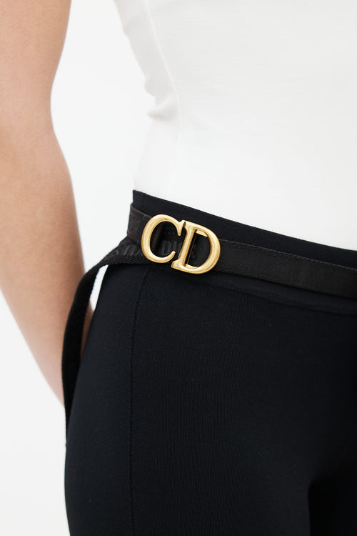 Dior Blue Oblique Jacquard Saddle Belt Pouch