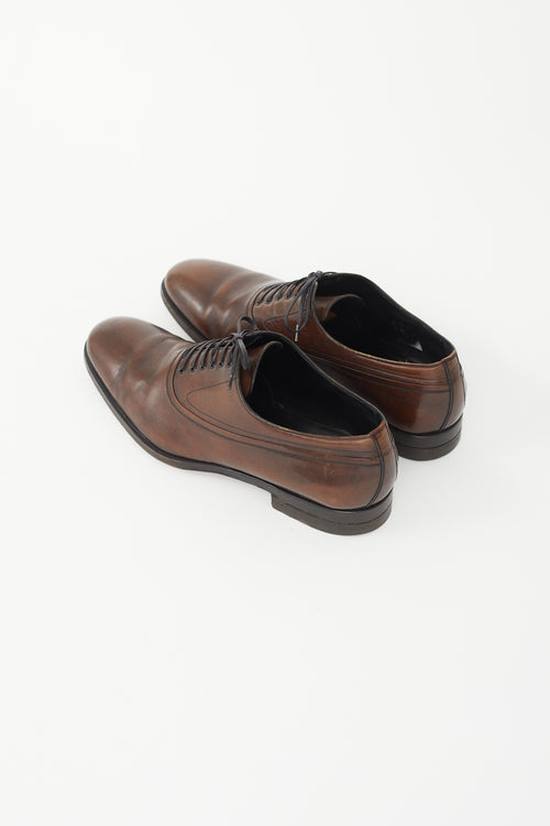 Dior Brown Leather Lace Up Oxford