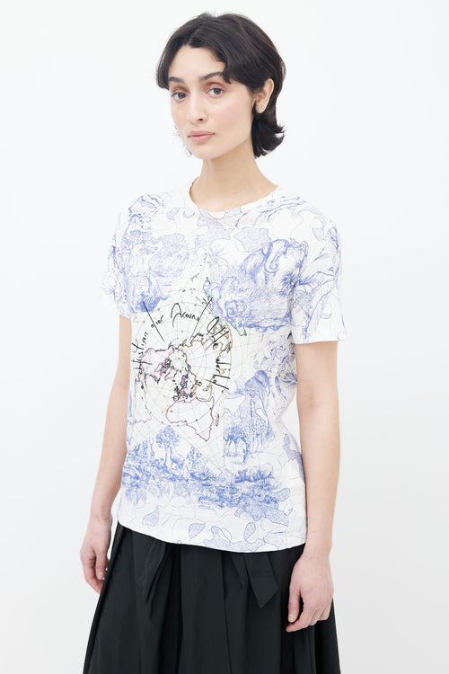 Dior Capsule 2020 White Graphic Print T-Shirt