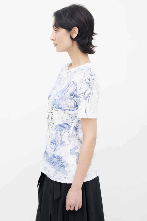 Dior Capsule 2020 White Graphic Print T-Shirt