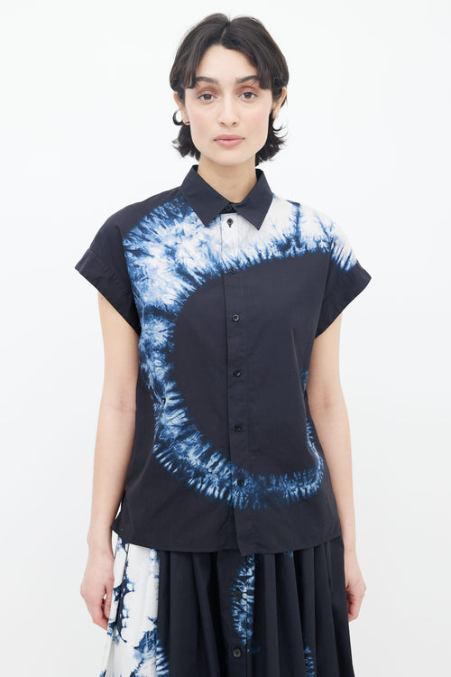 Dior Pre-Fall 2020 Navy 
White Tie-Dye Set