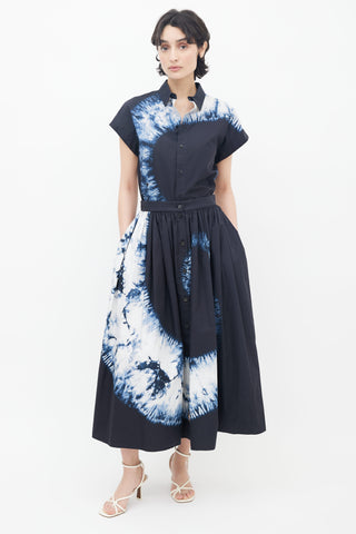 Dior Pre-Fall 2020 Navy 
White Tie-Dye Set