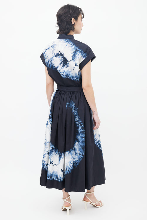 Dior Pre-Fall 2020 Navy 
White Tie-Dye Set